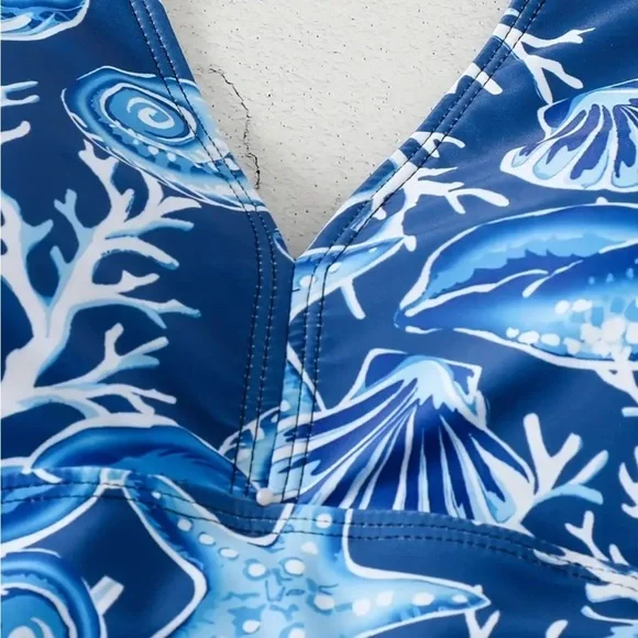 2 piece  tankini ocean print - Picture 10 of 13